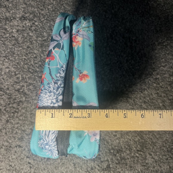 Bang And Carson Large Hanging Travel Bag Turquoise With Flowers New - Picture 6 of 8